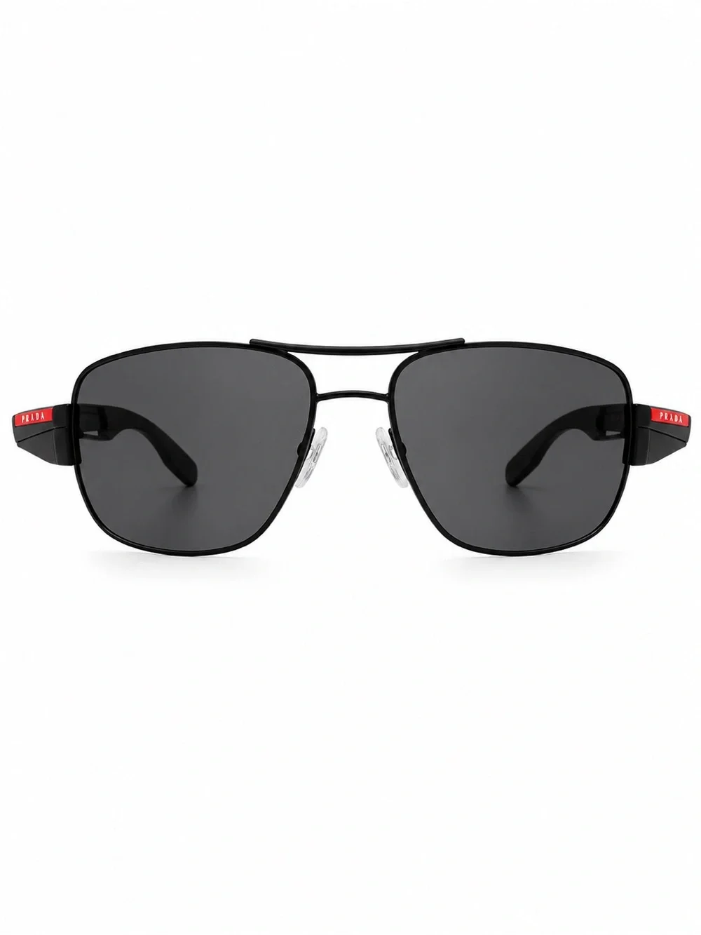 Prada Linea Rossa SPS 53N Polarized Sunglasses Black Red NIB Authentic Luxottica